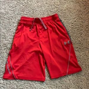 Bright Red Under Armour Boys Shorts - Size M